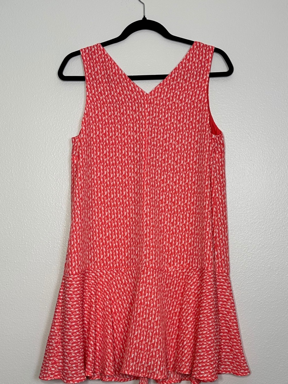 Banana Republic Coral Pink Patterned Sleeveless Dress